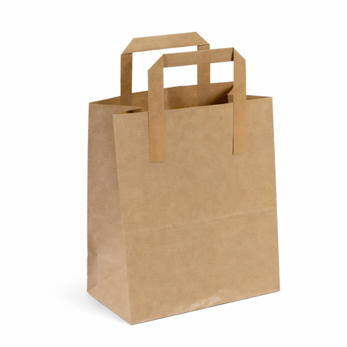 Düz Dıştan Saplı Kraft Çanta 26 x 29 x 16cm 200lü - Kullan At Market