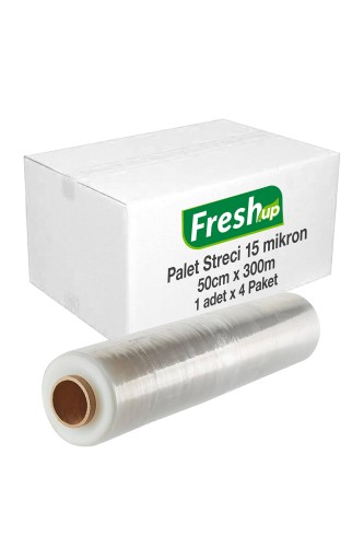 Fresh-Up - Fresh Up Palet Streci 50 cm x 300 m 15 mic x 4 Adet (Koli)