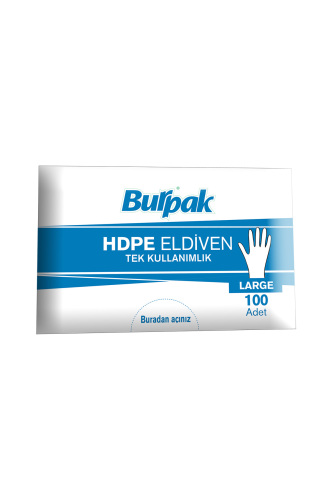 Burpak Şeffaf Eldiven HDPE 100 Adet - Burpak