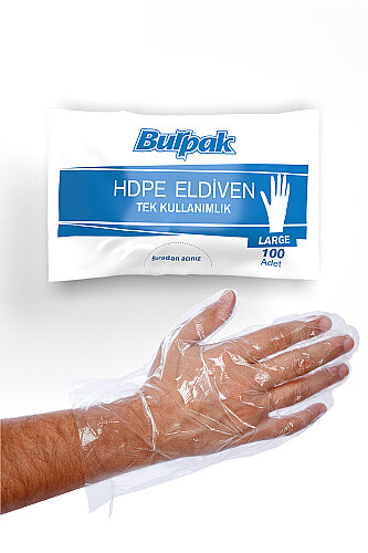 Burpak Şeffaf Eldiven HDPE 100 Adet - Burpak