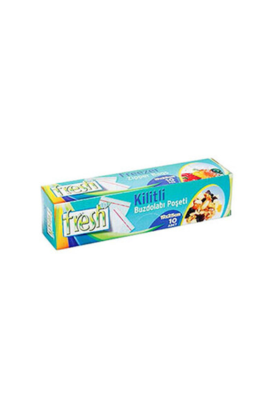 Fresh-Up Orta Boy Kilitli Buzdolabı Poşeti 19x25cm 10 Adet - 1
