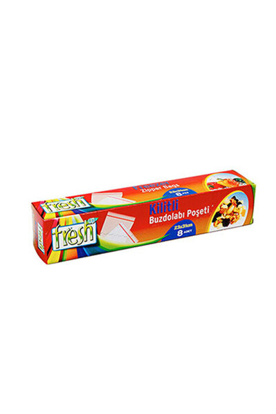 Fresh-Up Büyük Boy Kilitli Buzdolabı Poşeti 23x31cm 8 Adet - 1