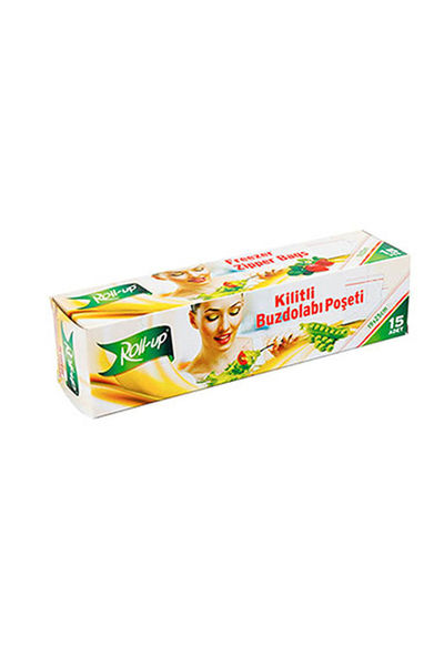 Roll-Up Kilitli Buzdolabı Poşeti 19x25cm 15li