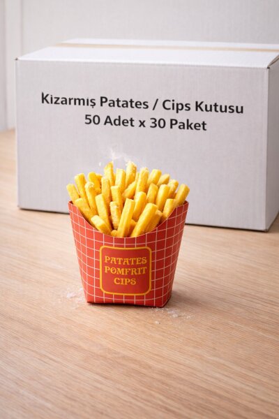 Kızarmış Patates Kutusu Ekonomik 50li x 30 Paket (Koli) - 1