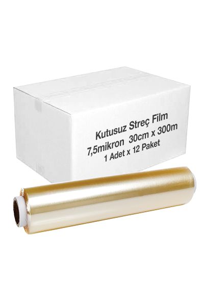 Kutusuz Streç Film 30cm x 300m 8mic x 12 Paket (Koli)