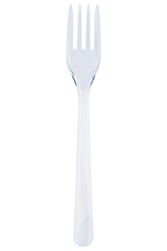 Lüks Plastik Çatal Şeffaf 50li - 1