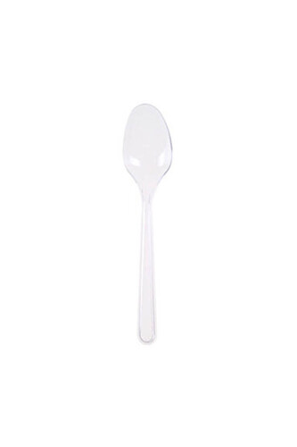 Lüks Plastik Kaşık Şeffaf 100 Adet - 1