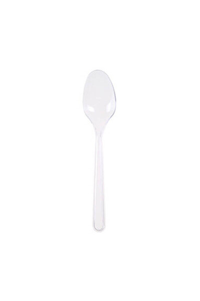 Lüks Plastik Kaşık Şeffaf 100 Adet - 1