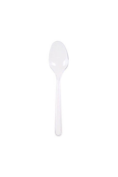 Lüks Plastik Kaşık Şeffaf 100lü - 1