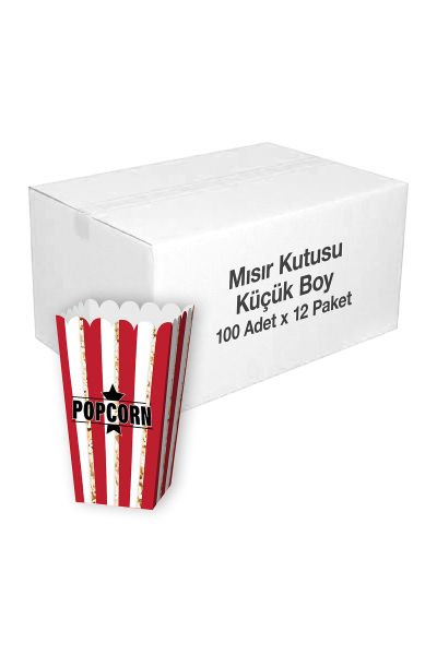 Patlamış Mısır Kutusu Küçük 100lü x 12 Paket (Koli)