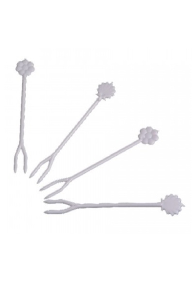 Plastik Cips-Şeytan Çatalı Beyaz 1000li - 1