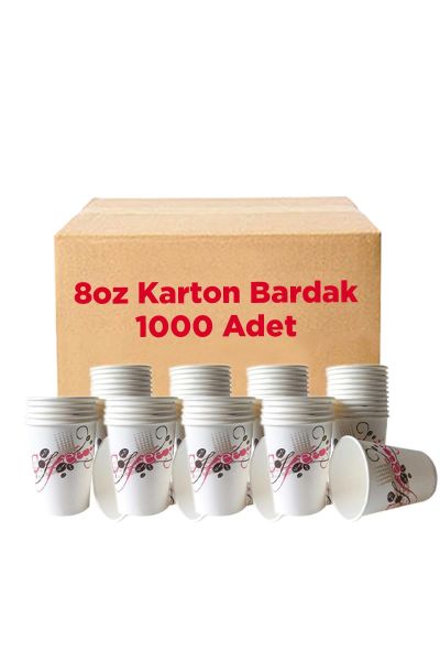 Rol-Up Karton Bardak 8oz 50 Adet x 20 Paket (Koli) - 1
