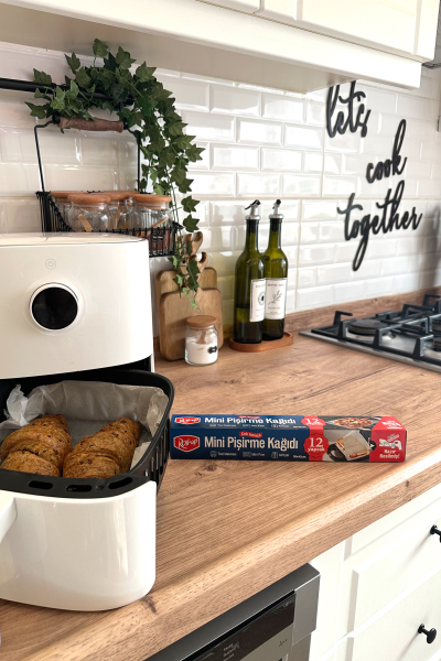 Roll-Up Airfry, Tost, Fırın İçin Mini Kesilmiş Pişirme Kağıdı 30x42cm 1 Adet - 3