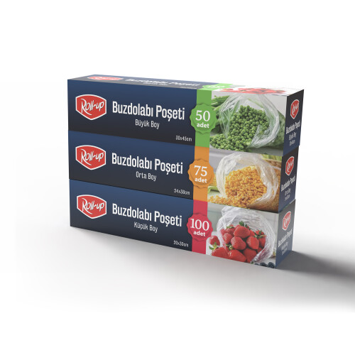 Roll-Up Buzdolabı Poşeti Büyük Boy 30x45cm 50 Adet - 2