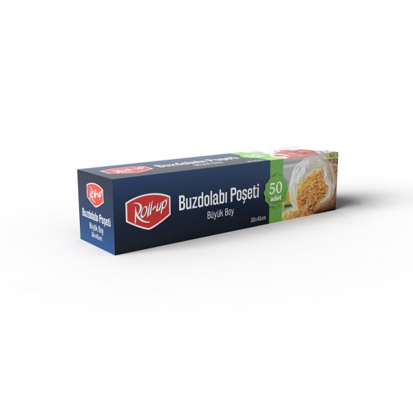 Roll-Up Büyük Boy Buzdolabı Poşeti 30*45 cm 50 Adet - 1