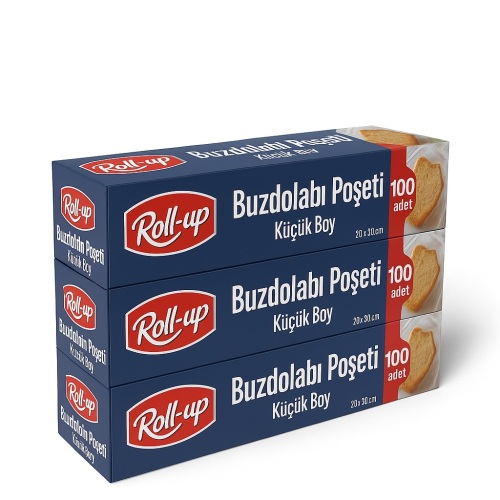 Roll-Up Buzdolabı Poşeti Küçük Boy 20x30cm 100 Adet x 3 Paket - Roll-Up
