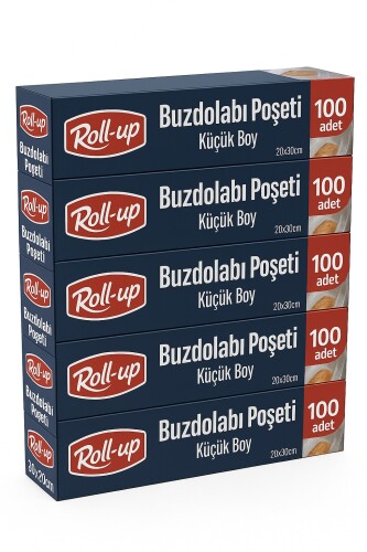 Roll-Up Buzdolabı Poşeti Küçük Boy 20x30cm 100 Adet x 5 Paket - Roll-Up