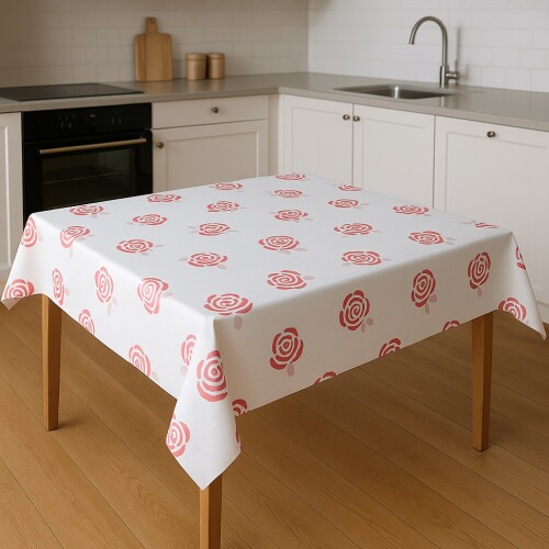 Roll-Up Çiçek Desenli Rulo Kağıt Masa Örtüsü 100cmx150cm 80 Yaprak - Roll-Up