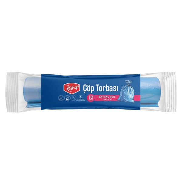 Roll-up Çöp Torbası Battal 72x95cm 10 Adet - 1