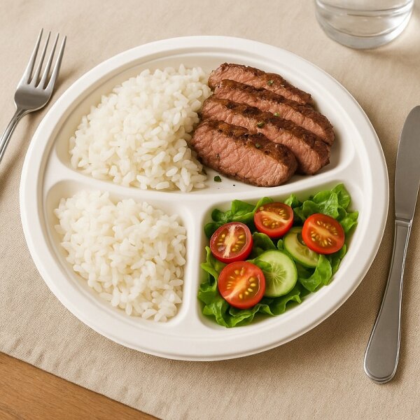 Roll-Up Doğa Dostu Tabak 26cm 3 Gözlü 25li - 2