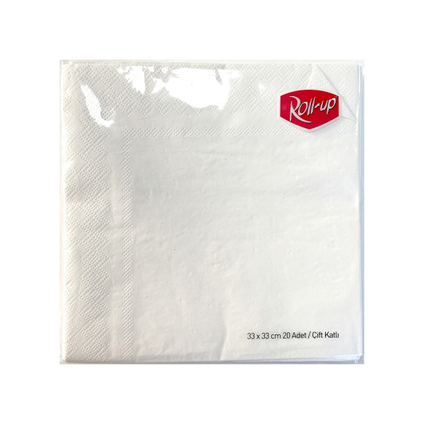 Roll-Up Kağıt Peçete Beyaz 33 x 33cm 20 Adet - 1