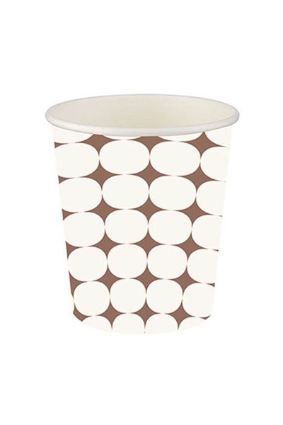 Roll-Up Karton Bardak 7oz Desenli Beyaz 50 Adet - 2