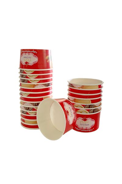 Roll-Up Karton Dondurma Kasesi Küçük 100cc 25li - 1