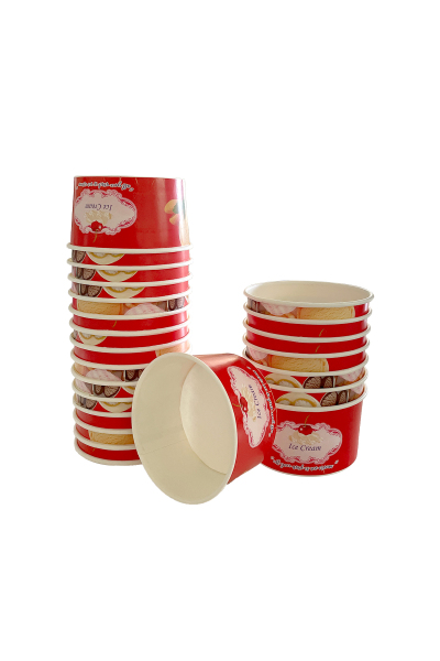 Roll-Up Karton Dondurma Kasesi Küçük 100cc 50li - 1