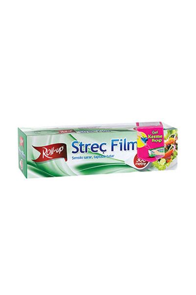 Roll-Up Kayar Bıçak Hediyeli Streç Film 45cm x 300m 9mic 16 Adet (Koli)