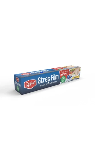 Roll-Up Kayar Bıçak Hediyeli Streç Film 45cm x 300m 9mic 16 Adet (Koli) - 2