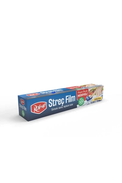Roll-Up Kayar Bıçak Hediyeli Streç Film 45cm x 300m 9mic 16 Adet (Koli) - 2