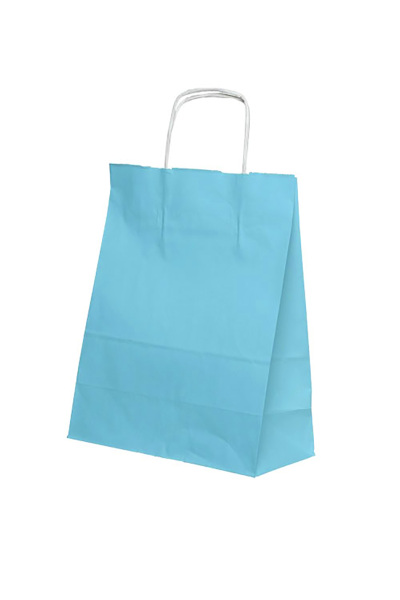 Roll-Up Kraft Çanta Açık Mavi Orta Boy 25x31cm 25 Adet - 2