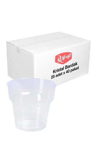 Roll-Up - Roll-Up Kristal Su Bardak 180cc 25li x 40 Paket (Koli)