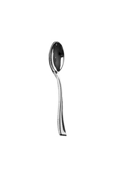 Roll-Up Metal Görünümlü Plastik Çay Kaşığı 50li - 1