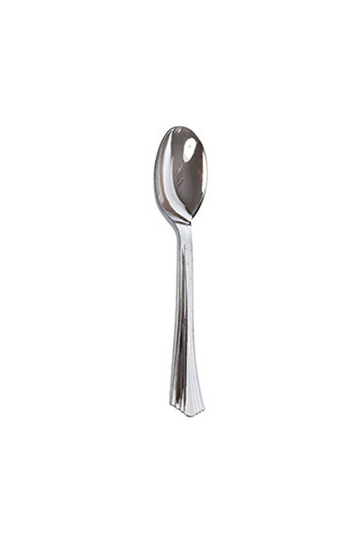 Roll-Up Metal Görünümlü Plastik Kaşık 18 Adet
