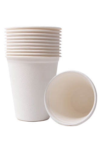 Roll-Up Doğa Dostu Karton Bardak 8oz 10 Adet - Roll-Up