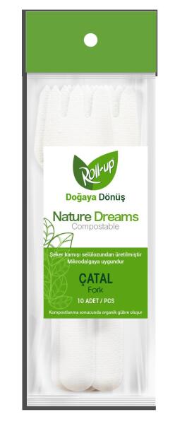 Roll-Up Doğa Dostu Çatal 10 Adet - 2