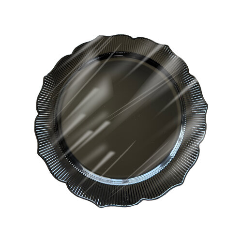 Roll-Up Plastik Kalın Tabak Büyük 26cm Siyah 6 Adet - Roll-Up