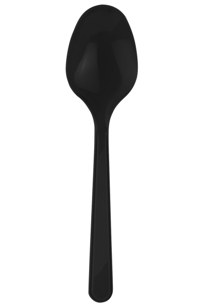 Roll-Up Plastik Kaşık Siyah 25li - 1