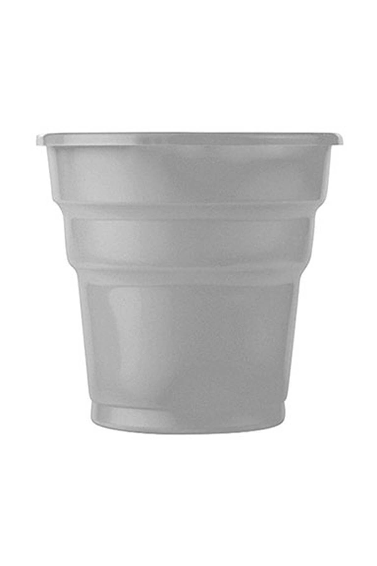 Roll-Up Plastik Meşrubat Bardağı Gümüş 25 Adet