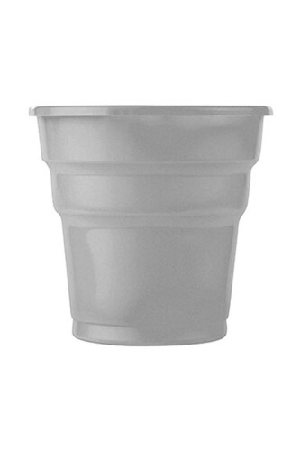 Roll-Up Plastik Meşrubat Bardağı Gümüş 25 Adet - Roll-Up