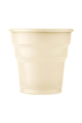 Roll-Up Plastik Meşrubat Bardağı Krem 180cc-7oz 25 Adet - Roll-Up