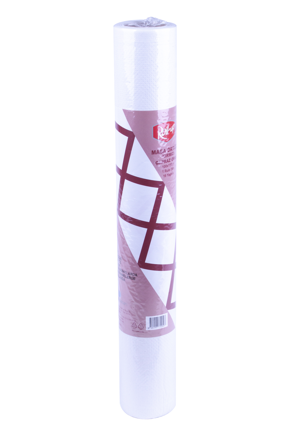 Roll-Up Rulo Kağıt Masa Örtüsü Kırmızı Kareli 100 x 150cm 16 Yaprak 1 Rulo