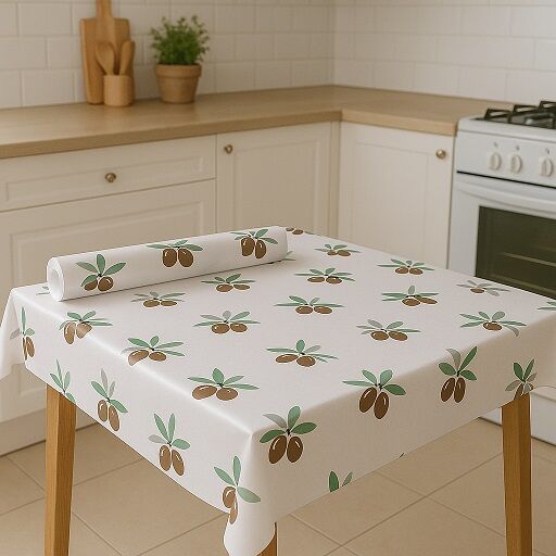 Roll-Up Rulo Kağıt Masa Örtüsü Zeytin Desenli 100 x 150cm 16 Yaprak - 1