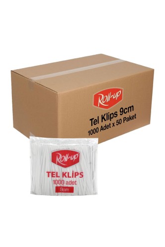 Roll-Up - Roll-Up Tel Klips 9cm 1000li x 50 Paket (Koli)