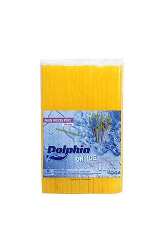 Kullan At Market - Dolphin Frozen Pipet Sarı 22cm x 8mm 100lü