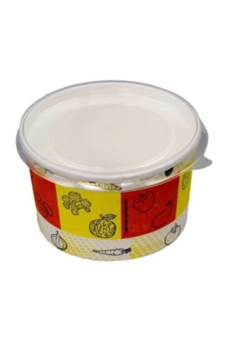 Şeffaf Kapaklı Karton Çorba Kasesi 16oz 11x6cm 25 Adet - Kullan At Market