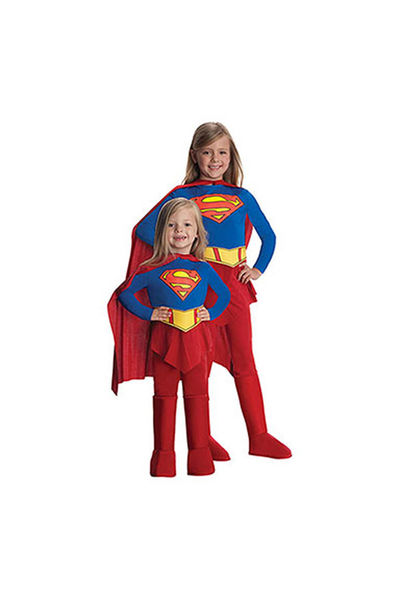 Super Girl Streç Kız Çocuk Kostümü 12-14 Yaş 1 Adet